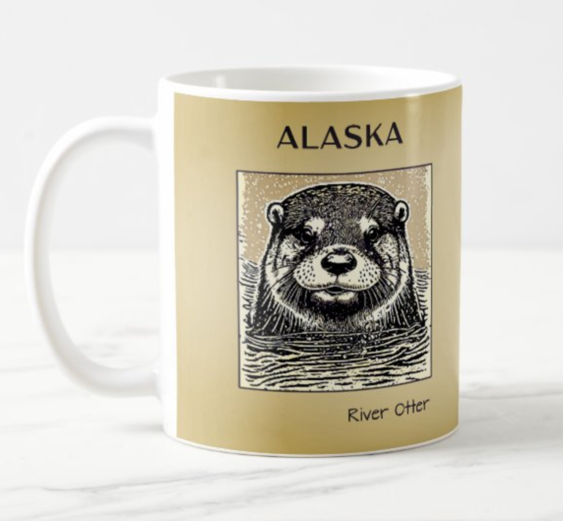 alaska otter portrait mug